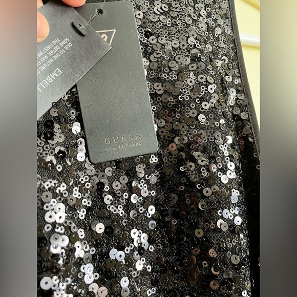 GUESS sequin cocktail black dress sized M and NWT! - Picture 6 of 6